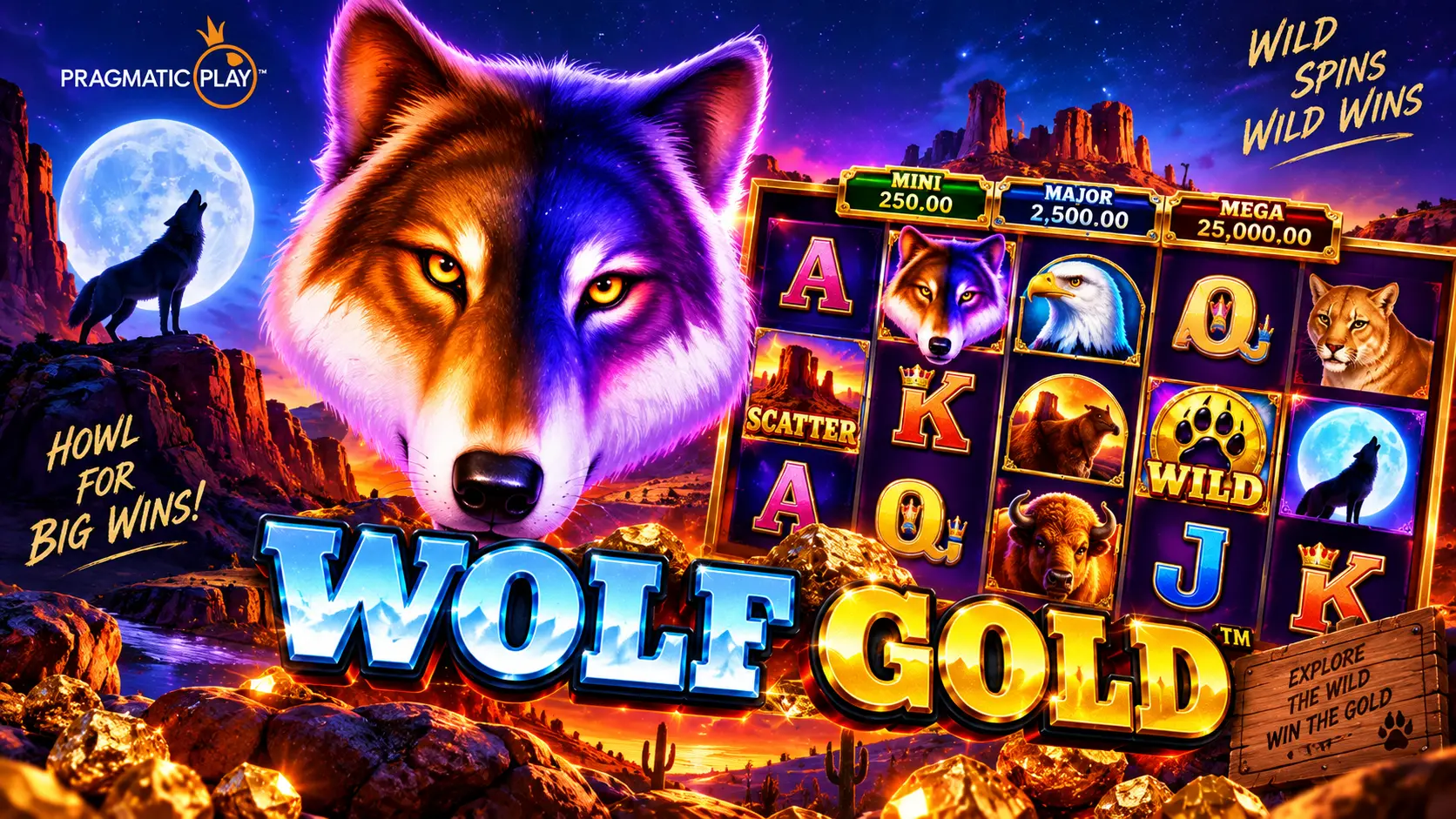 Wolf Gold เกมสล็อตหมาป่าทองคำ